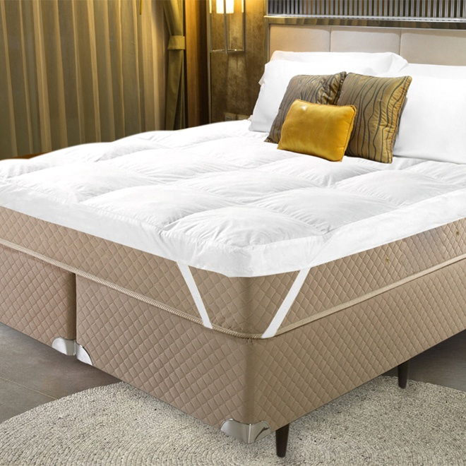 Pillow Top Solteiro Algodão 200 Fios Trevalla Confort Branco em