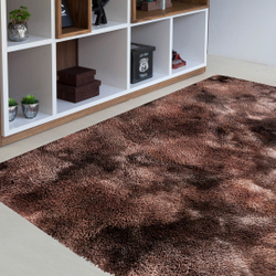 Tapete de Sala Peludo 1,00m x 1,40m Shaggy Mescla Marrom é boa?