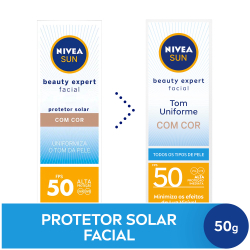 Protetor Solar Nivea Sun Facial Beauty Expert c/Cor FPS50 50g é boa?
