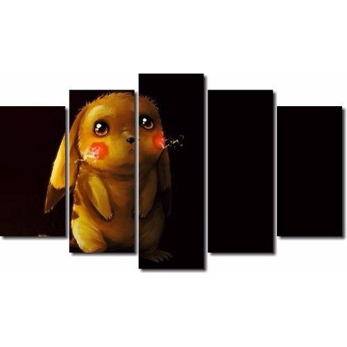 Quadro Decorativo Desenho Pikachu 3 Peças em Promoção na Americanas