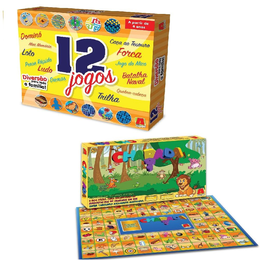 Jogo Dama e Trilha - 2 em 1 - Algazarra - Kits e Gifts