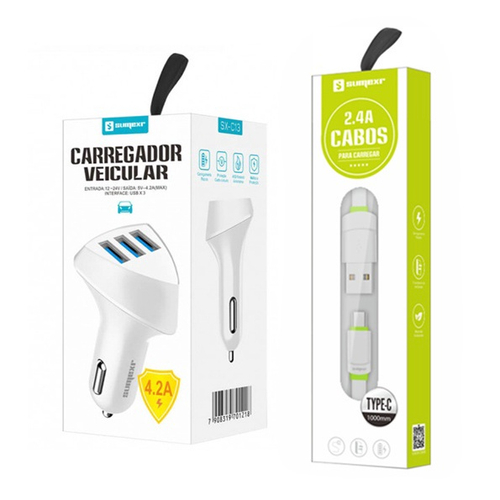 Munching militia Incompetence Carregador Veicular 3 USB + Cabo Anti Enrrolamento Tipo C Original Sumexr  Para Xiaomi Mi 9T, Mi A3, Mi 9X em Promoção | Ofertas na Americanas