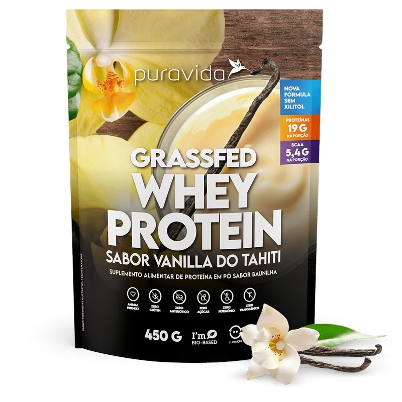 Grassfed Whey Protein Vanilla Tahiti Puravida 450g No Shoptime