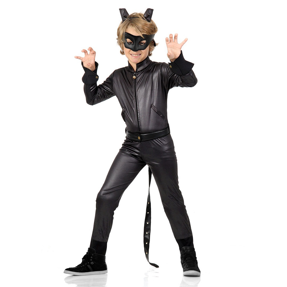 Fantasia infantil Cat Noir longa