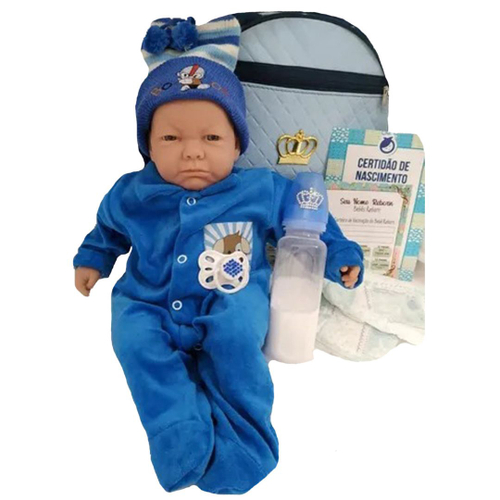 Boneco Bebê Reborn Menino 100% Silicone Principe Acessórios em Promoção na  Americanas