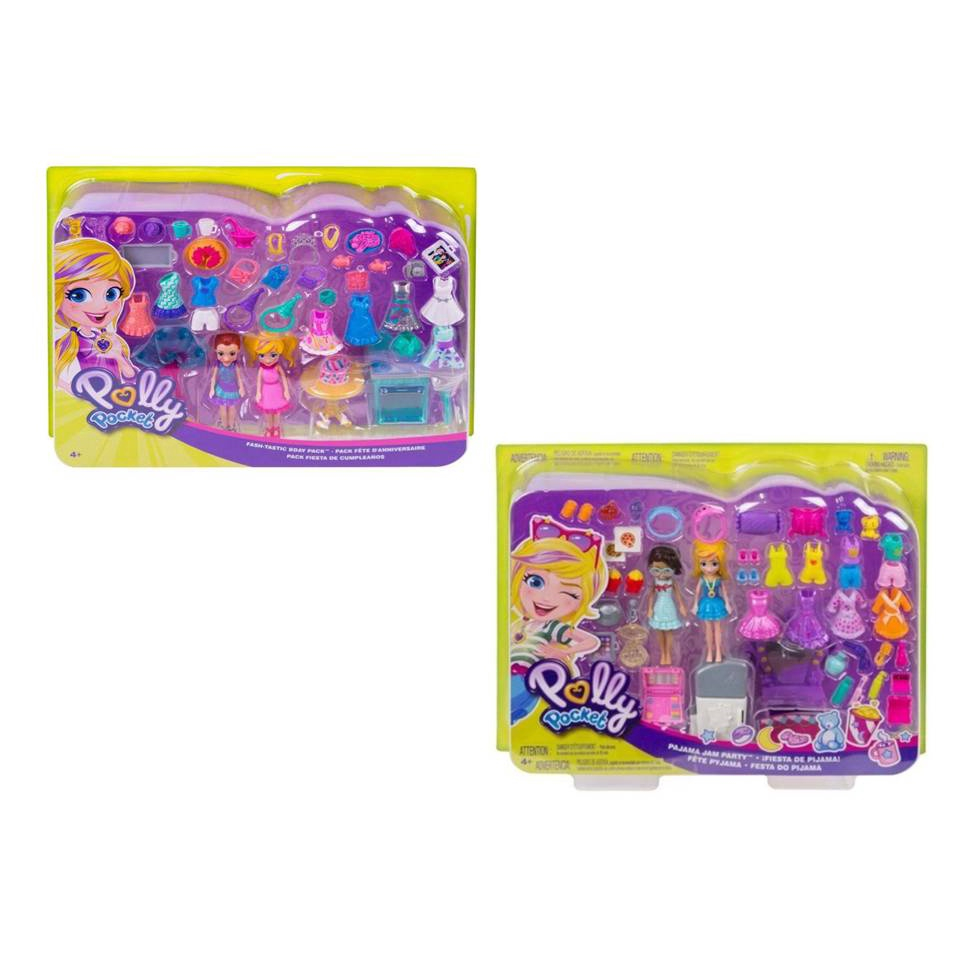 Conjunto Polly Pocket Kit Com 3 Bonecas Festa Do Pijama Mattel em Promoção  na Americanas