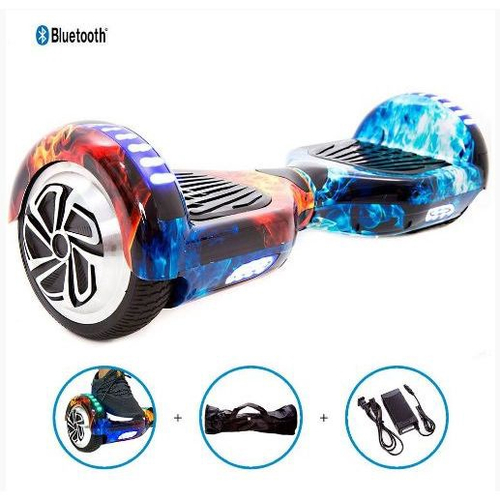 Skate Elétrico Hoverboard Original 6,5 Led Alça Fogo Água 27066 - YDTECH