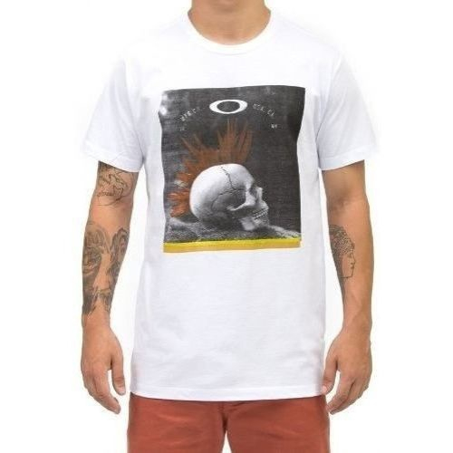 Camiseta Oakley Heritage Skull White os melhores preços