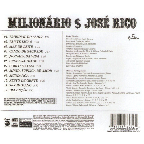 RESTO DE GENTE - Milionário e José Rico 