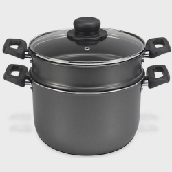 Cozi Vapor Cuscuzeira Em Alumínio Antiaderente 14cm Preto Multiflon Menor preço em Cozi Vapor Cuscuzeira Em Alumínio Antiaderente 14cm Preto Multiflon
