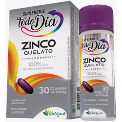 Zinco Quelato 250Mg Suplemente Todo Dia Com 30 Cápsulas Menor preço em Zinco Quelato 250Mg Suplemente Todo Dia Com 30 Cápsulas