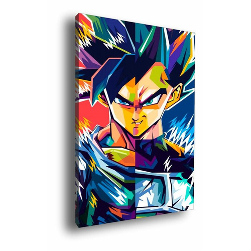 Quadro Decorativo Dragon Ball Z Goku Sayajin 2 Peças M13 no Shoptime