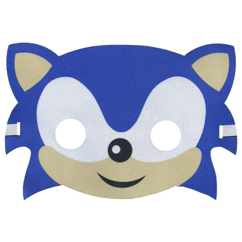 Máscara Sonic Amarelo Infantil Super Sonic Com Elástico