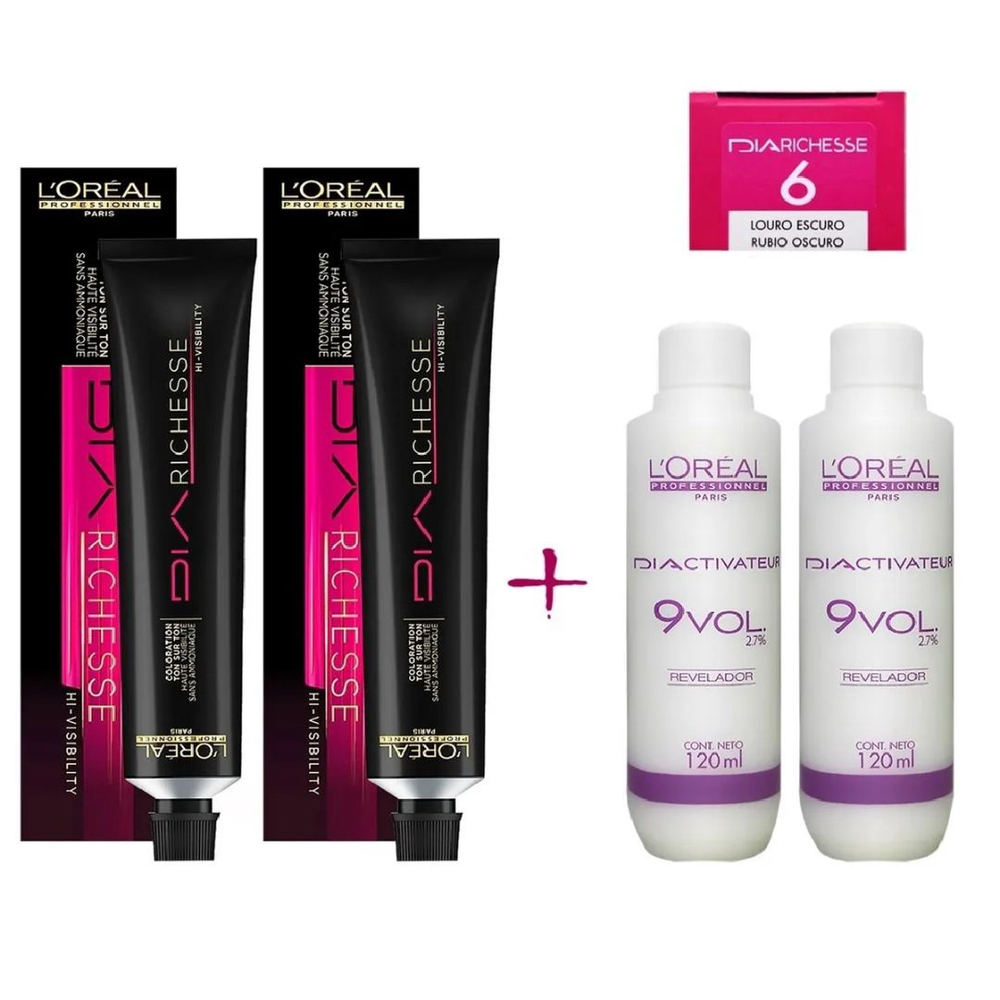 Kit Loreal Dia Richesse 02 un Louro Escuro 6 + 02 Rev. 9vol em Promoção na  Americanas