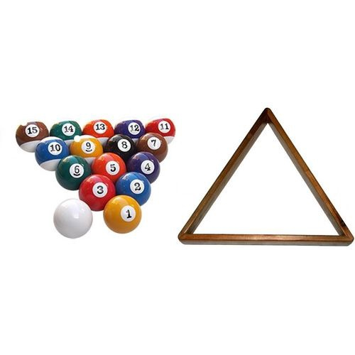 Kit Jogo De Bola 50mm Sinuca / Bilhar + Triangulo Plástico em Promoção na  Americanas