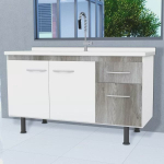 Gabinete para Cozinha 3 Portas 1 Gaveta Parma Móveis Bonatto