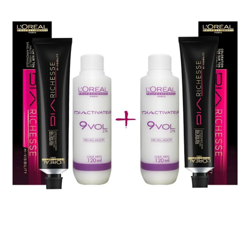 Kit Loreal Dia Richesse Tonalizante 2 Nº 6.0 +2 Revel. 15vol