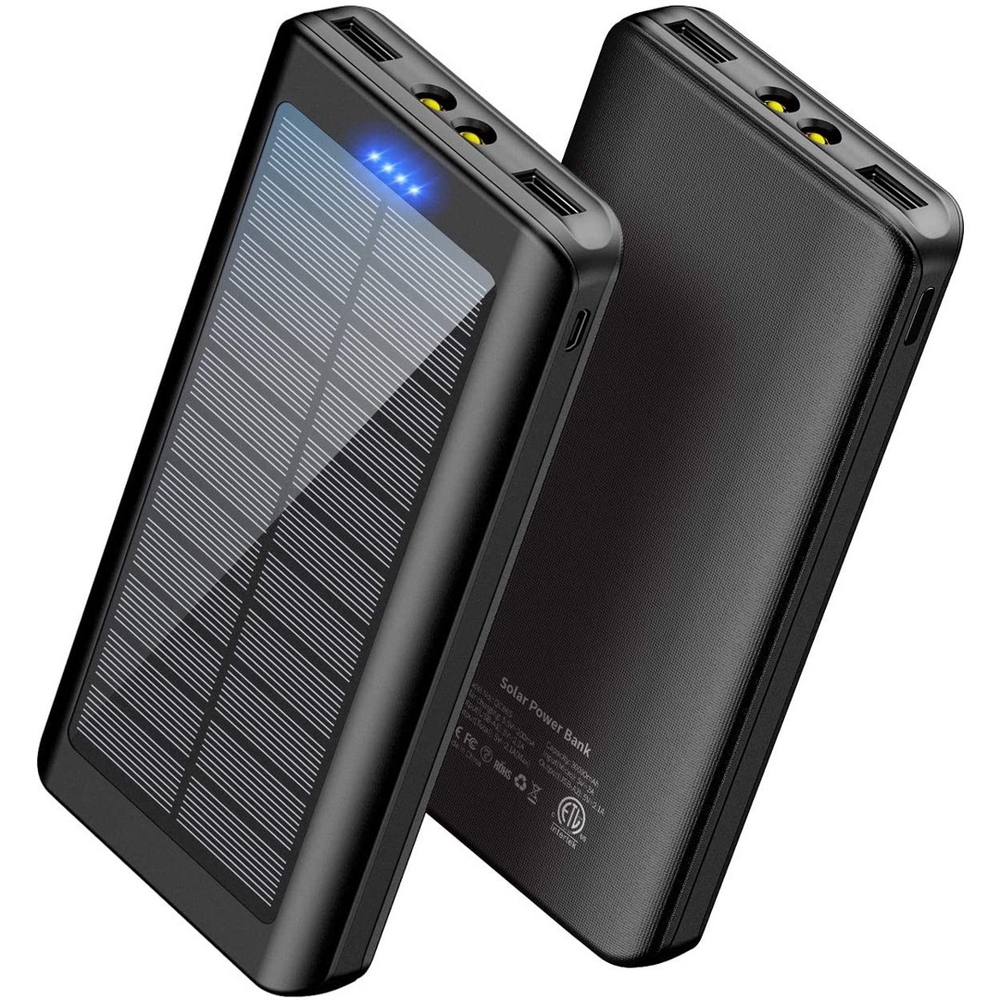 Carregador Solar 30000mAh, ypwa Solar Power Bank Portátil Carregador de