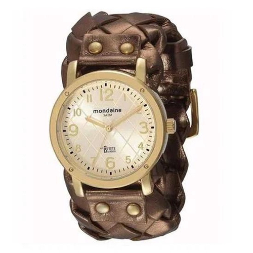 relogio feminino bronze mondaine