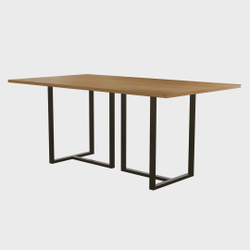 Mesa de Jantar 180cmx90cm sem Vidro Atena Mais Decor Preto Fosco/Amadeirado Menor preço em Mesa de Jantar 180cmx90cm sem Vidro Atena Mais Decor Preto Fosco/Amadeirado