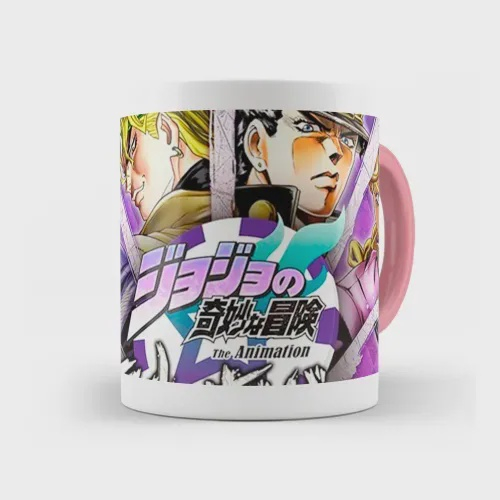 Caneca JoJo's Bizarre Personagens Coloridos