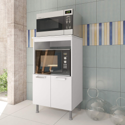 Balcão Inferior Para 2 Forno D'incanto Verona 65 cm 2 Portas Branco Menor preço em Balcão Inferior Para 2 Forno D'incanto Verona 65 cm 2 Portas Branco