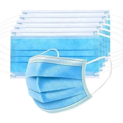 Kit 200 Máscara Facial Descartável Cirúrgica Tripla Proteção Azul Menor preço em Kit 200 Máscara Facial Descartável Cirúrgica Tripla Proteção Azul