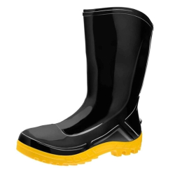 Bota Galocha Pvc Médio Preto Com Solado Amarelo Vulcaflex 40 é boa?