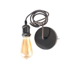 Kit 3 Pendente Preto Fio Soquete Aluminio Ali83 + Lampada Menor preço em Kit 3 Pendente Preto Fio Soquete Aluminio Ali83 + Lampada