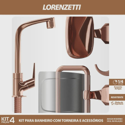 Kit rose gold para banheiro com torneira E acessórios é boa?