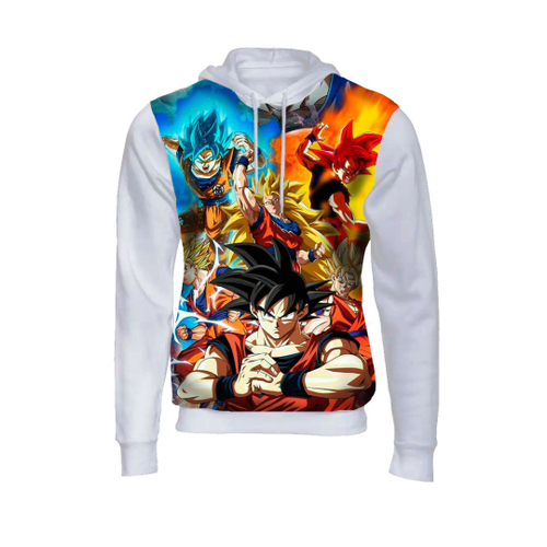 Novo Dragon Ball Super Saiyan 3D Moletom Com Capuz Filho Goku Vegeta  Estampa De Desenho Primavera Outono Unissex Manga Longa Anime Blusas