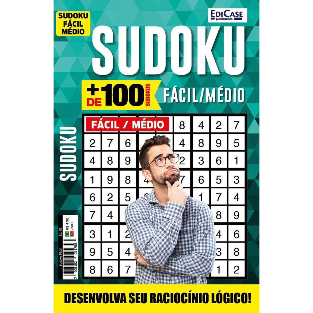 Livro Jogo Sudoku Importado Nível Fácil Médio e Difícil - Galvão - Outros  Jogos - Magazine Luiza