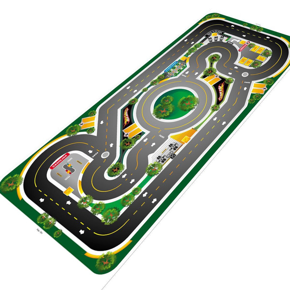 Mini Pista P/brincar De Carrinhos Hot Wheels 100x67cm T16