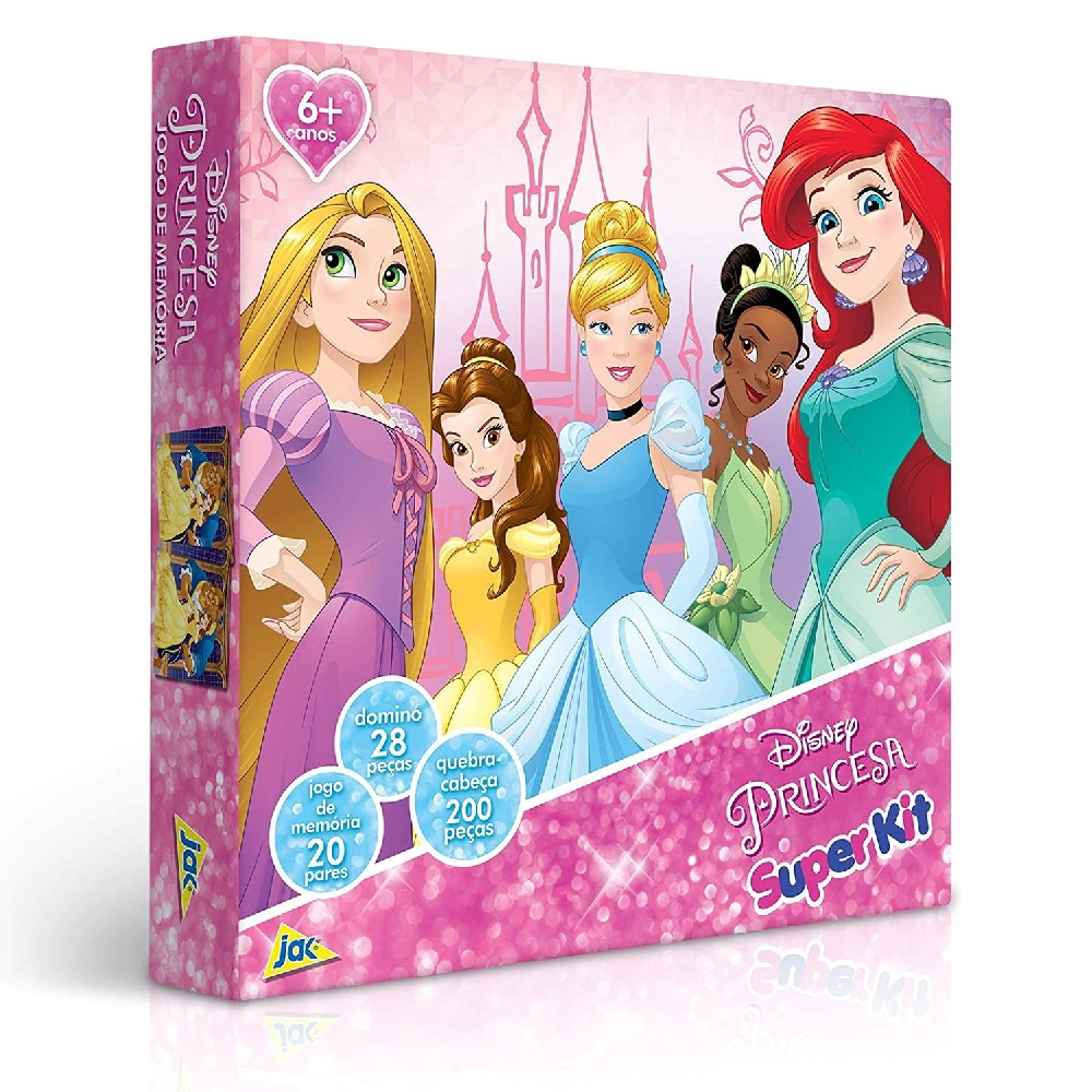 Jogos De Mesa Super Kit Com 3 Jogos Disney Princesas 2354