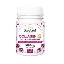 Menor preço em Collagen 3X type 1 2 3 colágeno sunfood 120 cápsulas