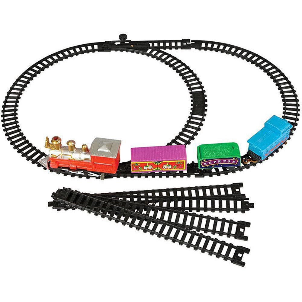 Trem De Brinquedo Com Trilho A Pilha Locomotiva Infantil