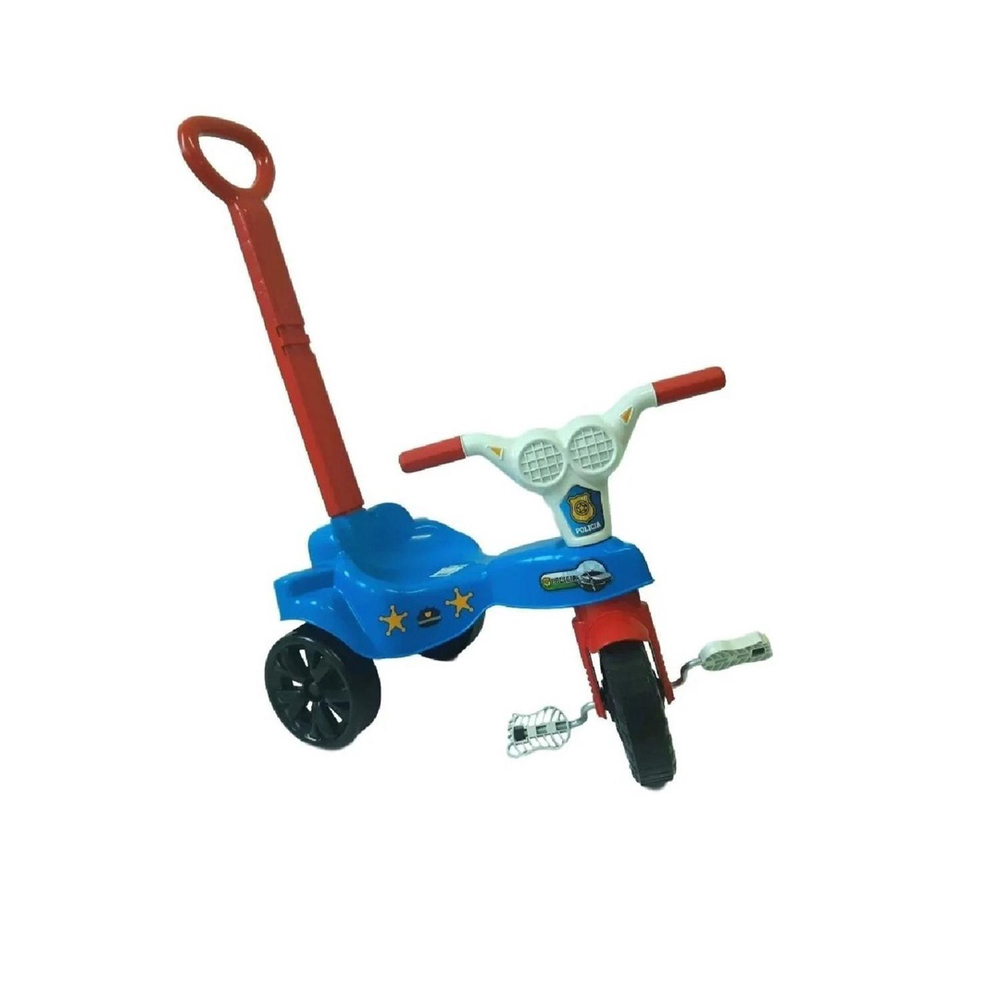 Triciclo Motoca Infantil Menino Policial Azul - Kepler - Velotrol