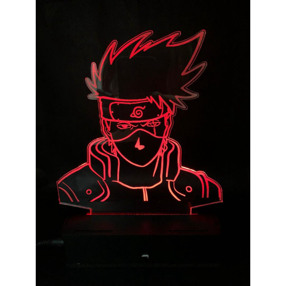 Kakashi Rosto, Luminaria De Led, Naruto, 16 Cores + Controle