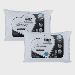 Menor preço em Kit com 2 Travesseiros 50x70cm 180 Fios Suporte Extra Firme Altenburg