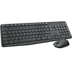 Combo Sem Fio Teclado e Mouse MK235 Wireless Keyboard c/ Tecla ç Menor preço em Combo Sem Fio Teclado e Mouse MK235 Wireless Keyboard c/ Tecla ç
