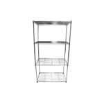 Estante De Aço Cromado Com 4 Prateleiras Rack Aramado 1036