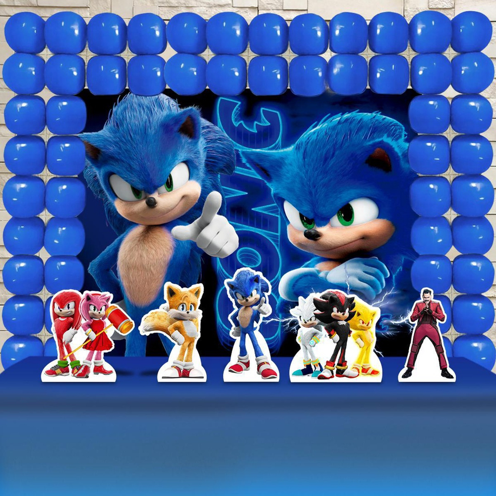 Kit Festa Fácil Decoração Sonic De Aniversário 39 Pç na Americanas Empresas