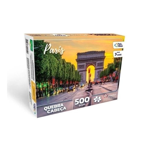 Quebra Cabeça Torre Eiffel Paris França Puzzle 500 Peças Jogos