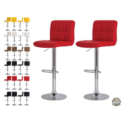 Kit 2 Banquetas Estofada Gomos Vermelha Base Giratória Cromada Altura Regulável Cozinha Bar Bancada é boa?