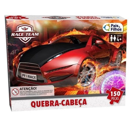 Quebra-cabeça - Race - Carros - 150 peças - Pais & Filhos - Quebra