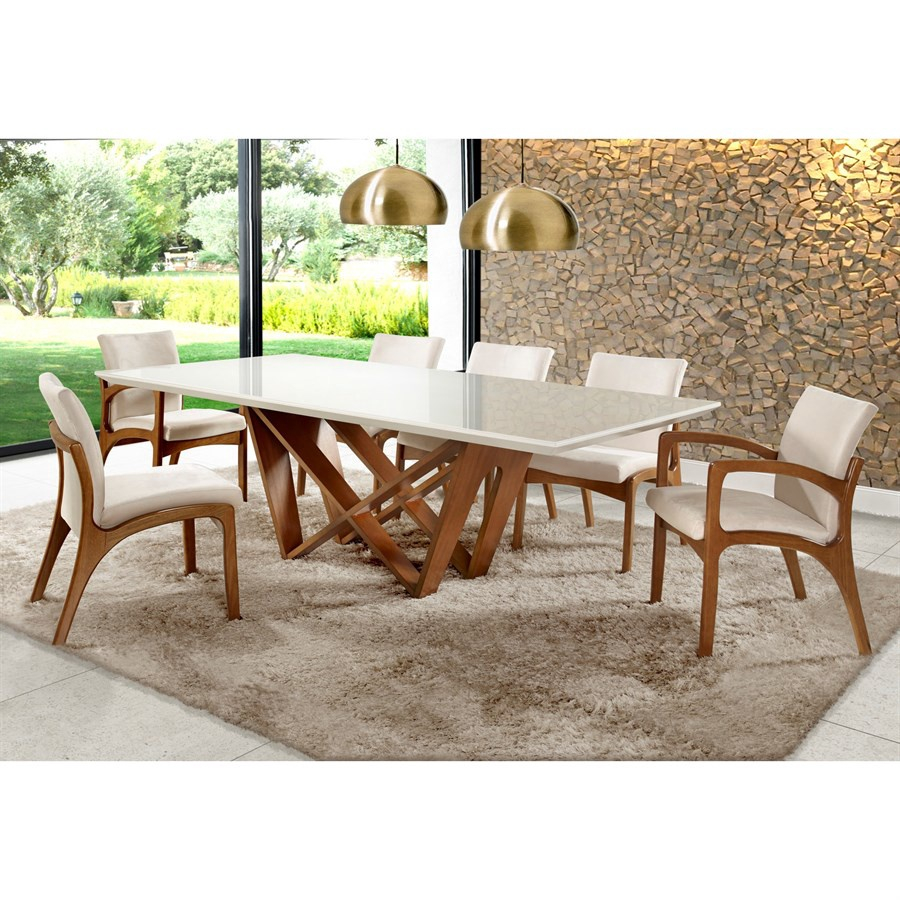 Conjunto 2 Cadeiras Madeira Maciça Terra Estofada Para Mesa De