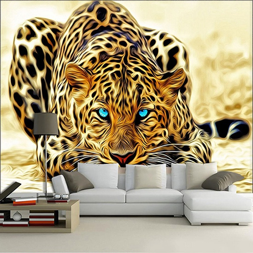 Adesivo De Parede Animais Tigre Paisagem 3d 1,90m² Anm201 no Shoptime