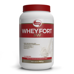 Whey Fort 3W 900g Vitafor Proteina Isolado/Concentrado/Hidrolisado - Original Menor preço em Whey Fort 3W 900g Vitafor Proteina Isolado/Concentrado/Hidrolisado - Original