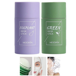 Kit com 02 máscara sólida Stick Mask Meidian Chá Verde + Beringela anti acne e oleosidade é boa?
