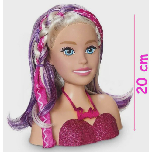 Kit Infantil Boneca Barbie Styling Hair C/ Cartela Maquiagem no Shoptime